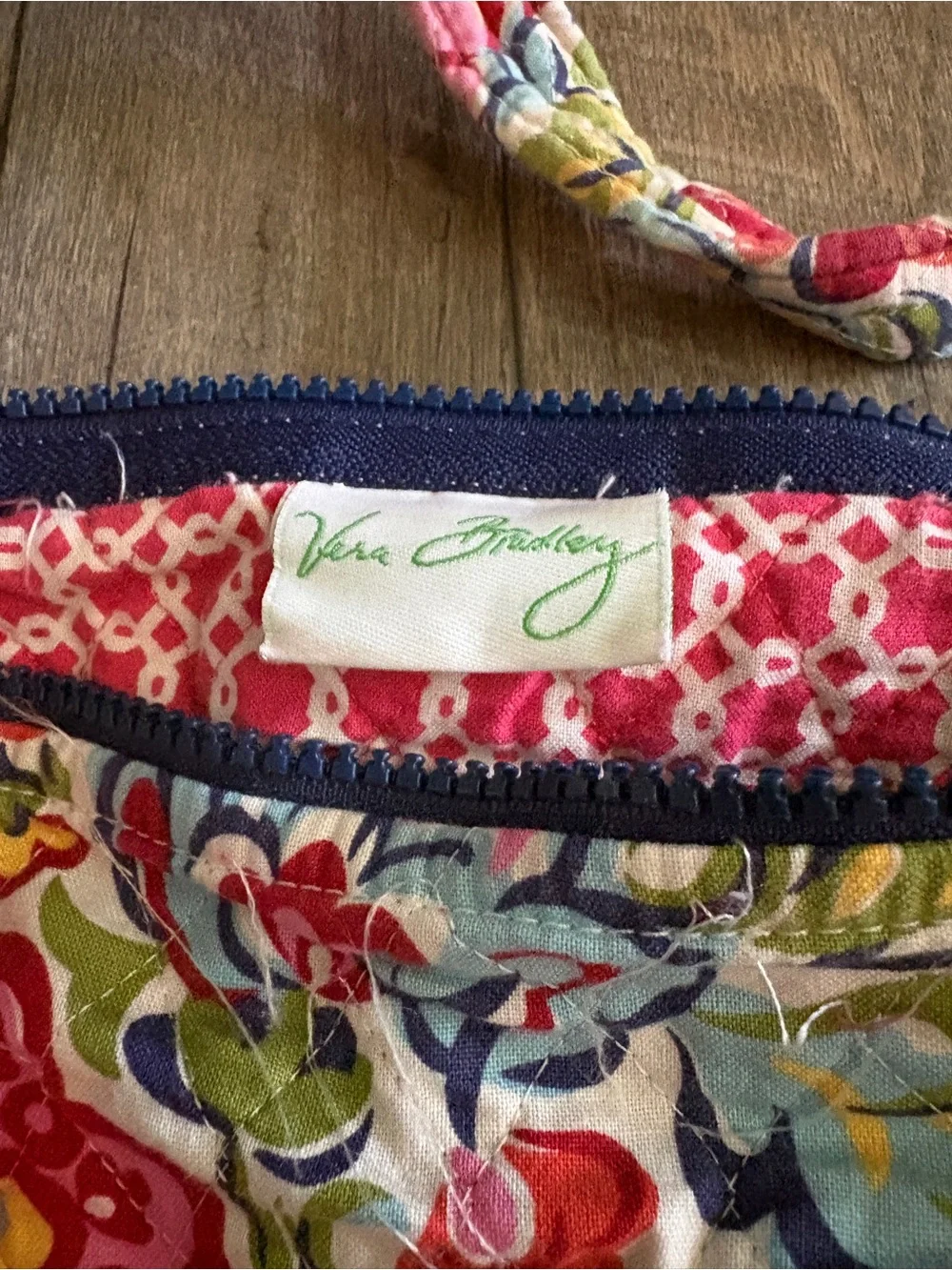 Vera Bradley Multicolor Floral Quilted Tote in Pink and Blue